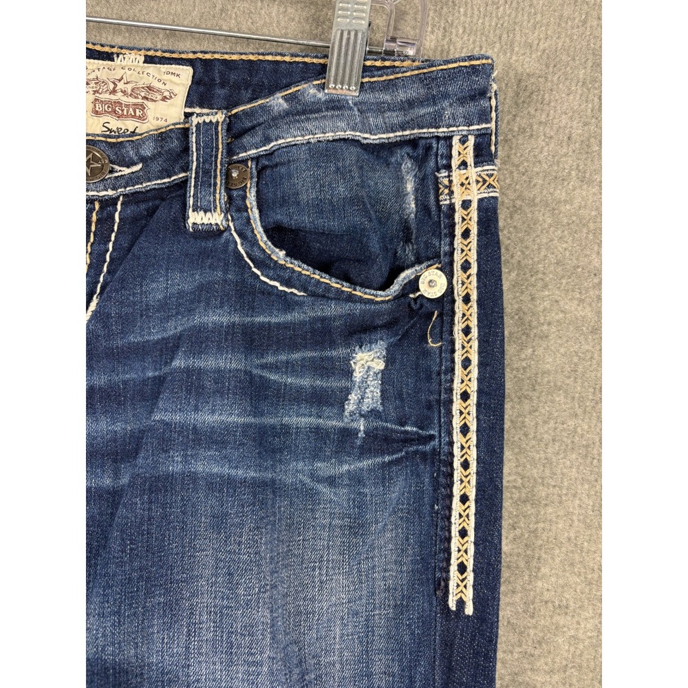 Big Star Women's Boot Cut Jeans - Dark Blue Wash - Picture 14 of 14